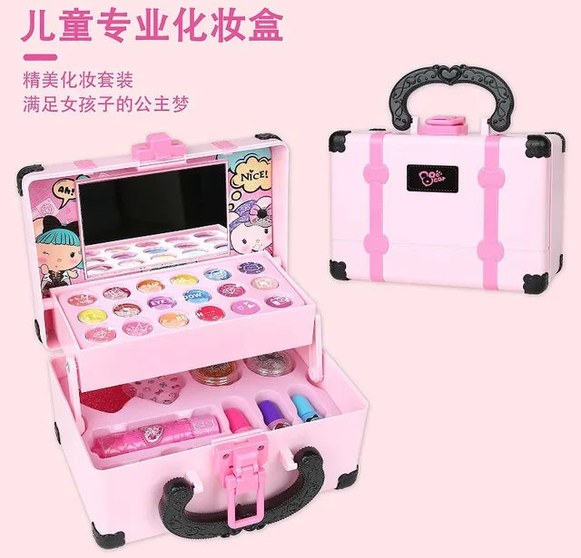 Boutique Children's Makeup Game Box Princess Makeup Girl Toy Game Set Lipstick Eye Makeup Cosmetic Bag Safe And Nontoxic Childre