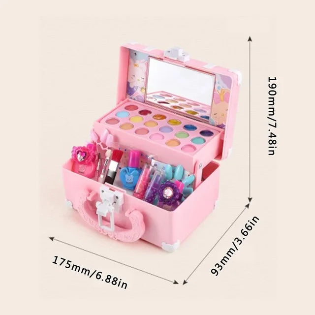 Boutique Children's Makeup Game Box Princess Makeup Girl Toy Game Set Lipstick Eye Makeup Cosmetic Bag Safe And Nontoxic Childre