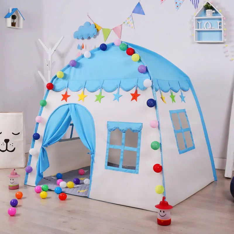 Castelo de Princesa Dobrável para Crianças, Teepee Playhouse, Brinquedos Cubby Dobrável, Tendas, Indoor, Jogos ao ar livre, Jardim, Quarto Infantil, Casa