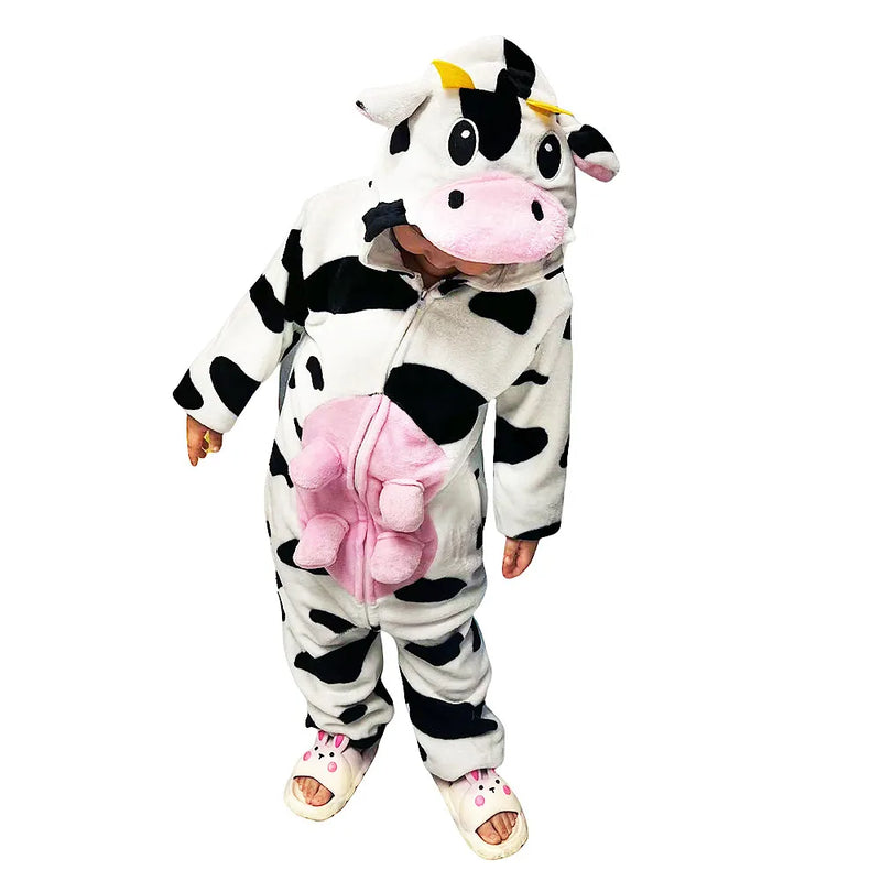 Cow Kigurumi For Kids Animal Onesies Children Pyjamas Halloween Cosplay Costumes