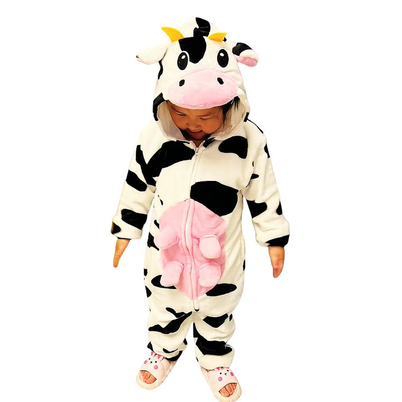 Cow Kigurumi For Kids Animal Onesies Children Pyjamas Halloween Cosplay Costumes