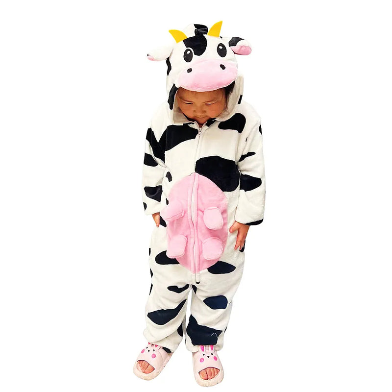 Cow Kigurumi For Kids Animal Onesies Children Pyjamas Halloween Cosplay Costumes